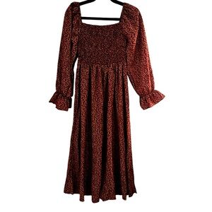 Floral burgundy dress